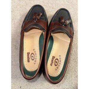 Comfort Dexter Black and Brown Shoes Loafers Tassle Men's Size 9.5 M